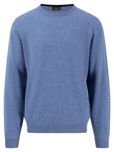 Fynch-Hatton O-Neck Cashmere Uni Color Pullover Cloud Blue