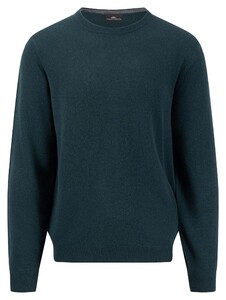 Fynch-Hatton O-Neck Cashmere Uni Color Trui Dark Emerald