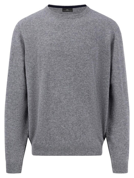 Fynch-Hatton O-Neck Cashmere Uni Color Trui Steel
