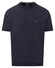 Fynch-Hatton O-Neck Cotton Linen T-Shirt Navy
