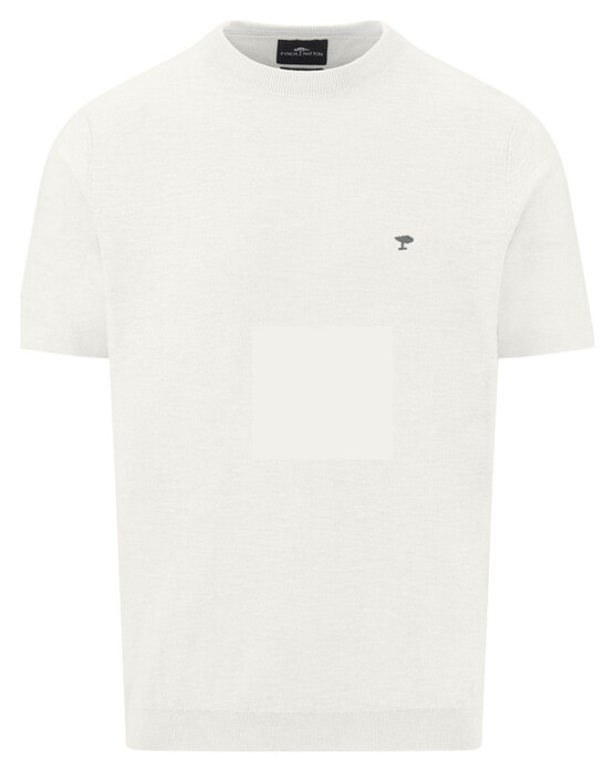 Fynch-Hatton O-Neck Cotton Linen T-Shirt New Off White