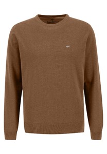 Fynch-Hatton O-Neck Cotton Pullover Walnut Brown