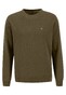 Fynch-Hatton O-Neck Cotton Trui Deep Forest