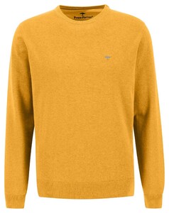 Fynch-Hatton O-Neck Cotton Trui Winter Sun