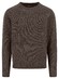 Fynch-Hatton O-Neck Donegal Knit Trui Dark Chocolate