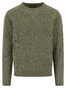Fynch-Hatton O-Neck Donegal Knit Trui Dark Ivy
