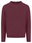 Fynch-Hatton O-Neck Donegal Knit Trui Deep Merlot