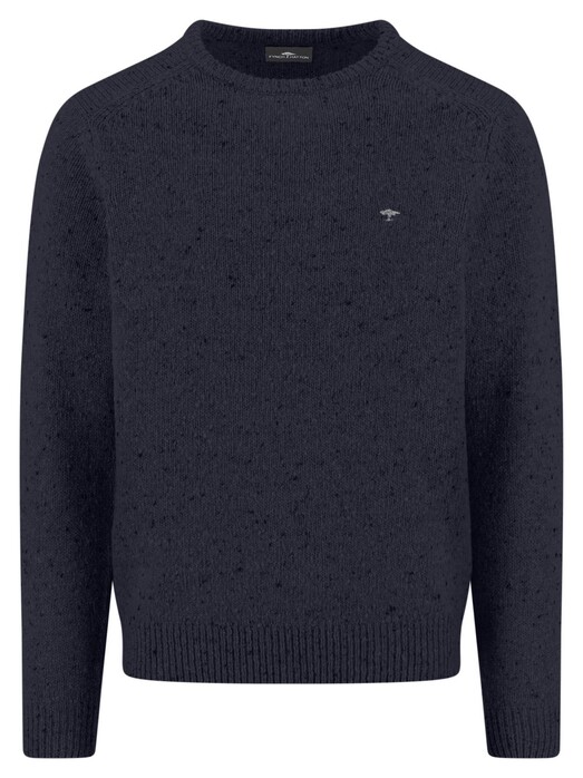 Fynch-Hatton O-Neck Donegal Knit Trui Navy