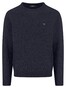 Fynch-Hatton O-Neck Donegal Knit Trui Navy