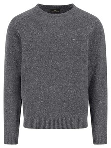 Fynch-Hatton O-Neck Donegal Knit Trui Steel