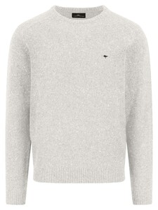 Fynch-Hatton O-Neck Donegal Knit Trui Winter White