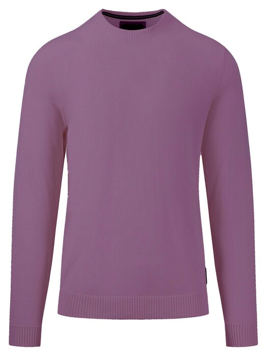 Fynch-Hatton O-Neck Fine Knit Trui Dusty Lavender