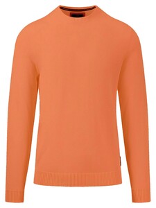Fynch-Hatton O-Neck Fine Knit Trui Papaya