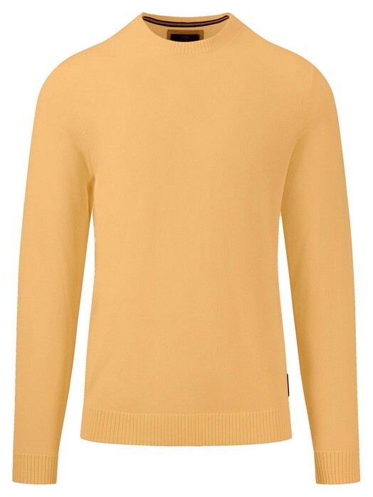 Fynch-Hatton O-Neck Fine Knit Trui Pineapple