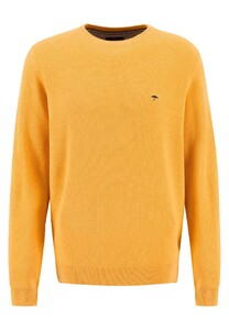 Fynch-Hatton O-Neck Fine Structure Pullover Winter Sun