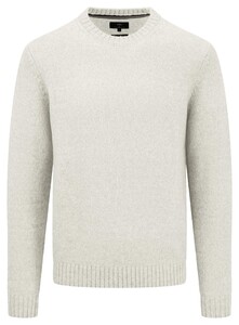 Fynch-Hatton O-Neck Fine Texture Knit Trui Off White