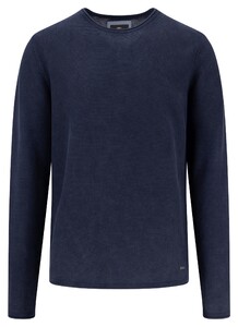Fynch-Hatton O-Neck Fine Texture Pullover Navy