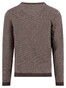 Fynch-Hatton O-Neck Jacquard Warm Winter Air Cotton Cashmere Trui Dark Chocolate