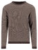 Fynch-Hatton O-Neck Jacquard Warm Winter Air Cotton Cashmere Trui Dark Chocolate