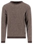 Fynch-Hatton O-Neck Jacquard Warm Winter Air Cotton Cashmere Trui Dark Chocolate