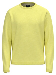 Fynch-Hatton O-Neck Light Air Cotton Pullover Pale Yellow