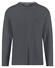 Fynch-Hatton O-Neck Long Sleeve Uni Color Cotton T-Shirt Asphalt