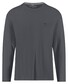 Fynch-Hatton O-Neck Long Sleeve Uni Color Cotton T-Shirt Asphalt
