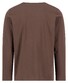Fynch-Hatton O-Neck Long Sleeve Uni Color Cotton T-Shirt Dark Chocolate