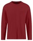 Fynch-Hatton O-Neck Long Sleeve Uni Color Cotton T-Shirt Garnet Red