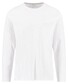 Fynch-Hatton O-Neck Long Sleeve Uni Color Cotton T-Shirt White