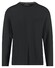 Fynch-Hatton O-Neck Long Sleeve Uni Color Cotton T-Shirt Zwart