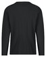 Fynch-Hatton O-Neck Long Sleeve Uni Color Cotton T-Shirt Zwart