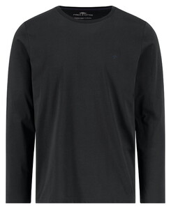 Fynch-Hatton O-Neck Longsleeve Cotton T-Shirt Black