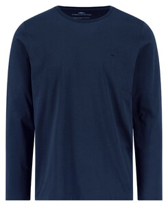 Fynch-Hatton O-Neck Longsleeve Cotton T-Shirt Ink Blue