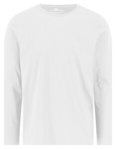 Fynch-Hatton O-Neck Longsleeve Cotton T-Shirt White