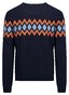 Fynch-Hatton O-Neck Merino Cashmere Jacquard Trui Navy