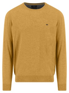 Fynch-Hatton O-Neck Merino Cashmere Pullover Amber