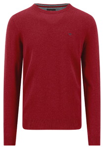Fynch-Hatton O-Neck Merino Cashmere Pullover Brick