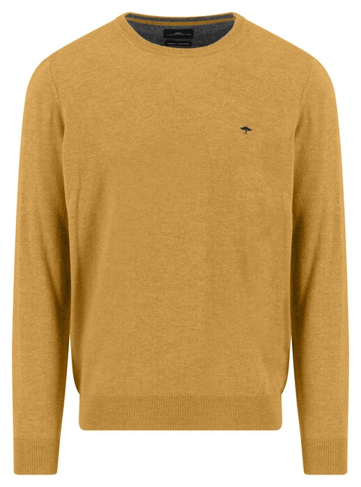Fynch-Hatton O-Neck Merino Cashmere Trui Amber