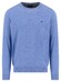 Fynch-Hatton O-Neck Merino Cashmere Trui Crystal Blue