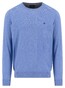 Fynch-Hatton O-Neck Merino Cashmere Trui Crystal Blue