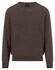 Fynch-Hatton O-Neck Merino Cashmere Trui Dark Chocolate
