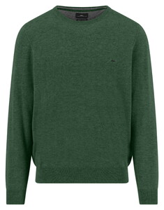 Fynch-Hatton O-Neck Merino Cashmere Trui Dark Leaf