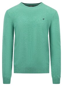 Fynch-Hatton O-Neck Merino Cashmere Trui Grasgroen
