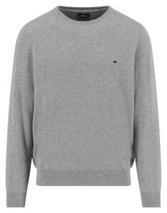 Fynch-Hatton O-Neck Merino Cashmere Trui Silver