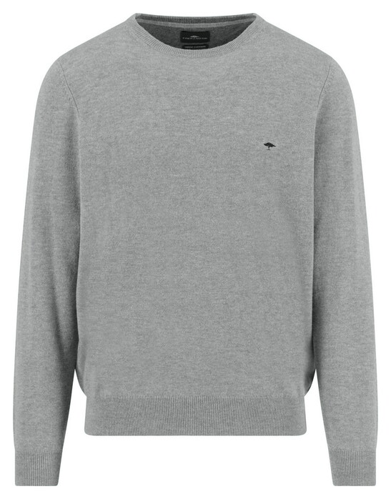 Fynch-Hatton O-Neck Merino Cashmere Trui Silver