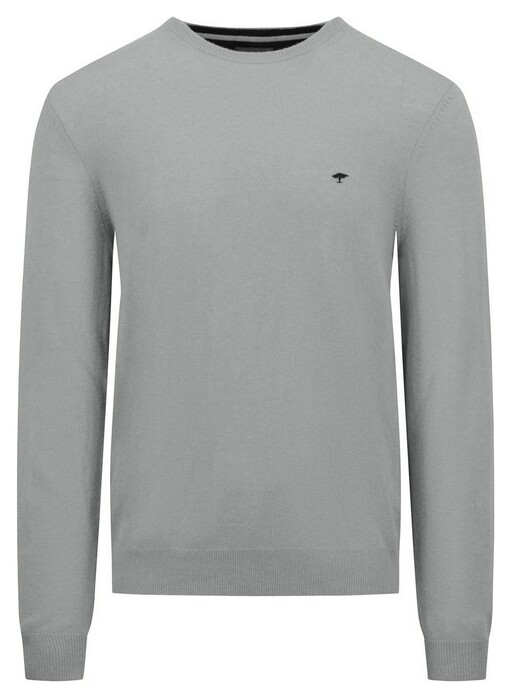 Fynch-Hatton O-Neck Merino Cashmere Trui Silver