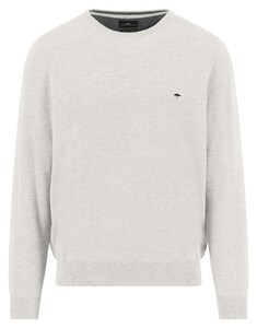 Fynch-Hatton O-Neck Merino Cashmere Trui Winter White