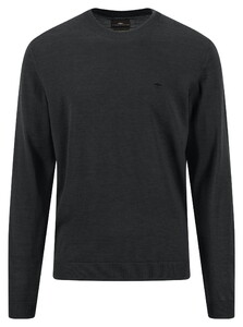 Fynch-Hatton O-Neck Merino Wool Trui Zwart