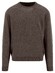 Fynch-Hatton O-Neck Solid Color Cashmere Trui Dark Chocolate